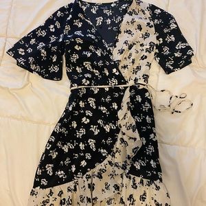 Brand New w Tags Mixed Print Ruffle Dress from Nasty Gal